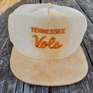 Vintage Tennessee Volunteers Vols Trucker Corduroy Cord Cap Hat AJD Made In USA
